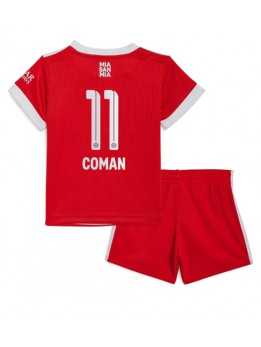 Bayern Munich Kingsley Coman #11 Heimtrikotsatz für Kinder 2022-23 Kurzarm (+ Kurze Hosen)